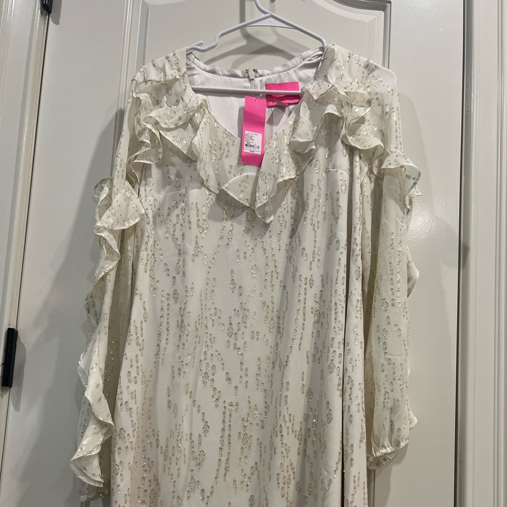 NWT size 6 cream and gold formal dress